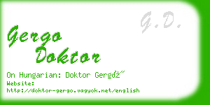 gergo doktor business card